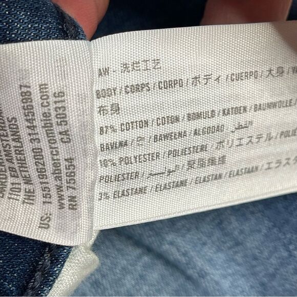 Abercrombie & Fitch Jeans Women's 23* Blue Skinny Ultra High Rise Dark Denim - Picture 6 of 12